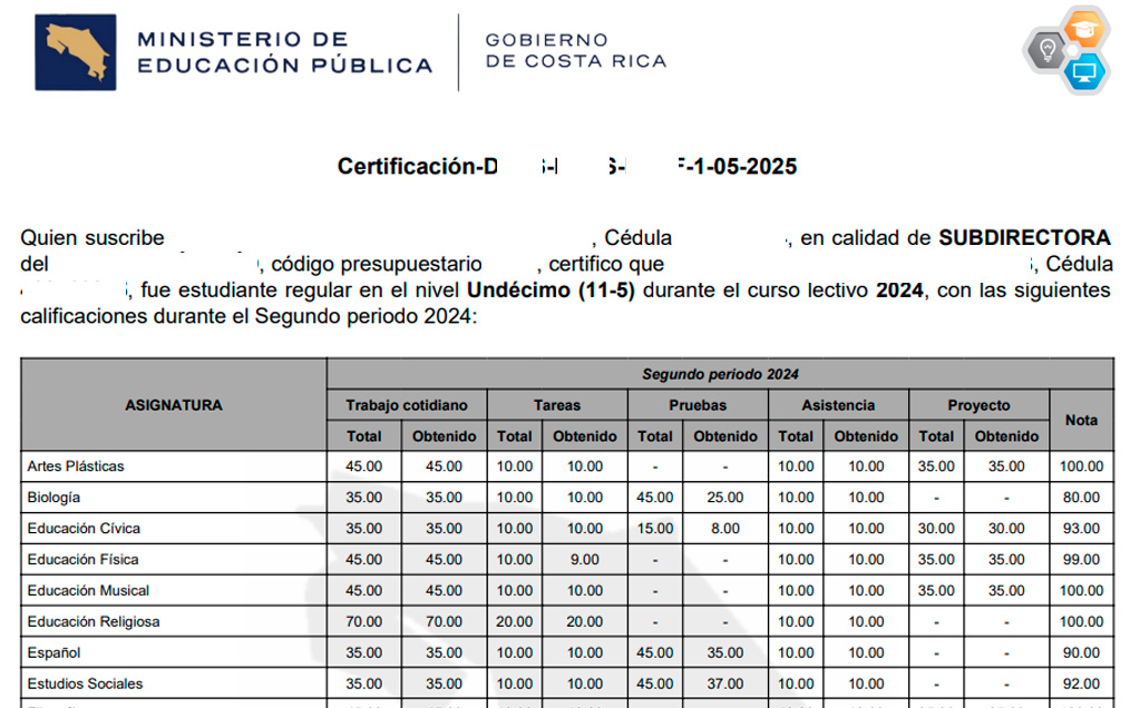 Certificados Académicos